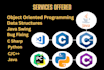 do oop and data structures projects in java, python, cpp, and csharp