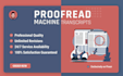 proofreed machine, otter, ai generated transcripts