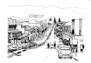 draw detailed architectural sketches with hatching style
