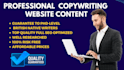 do professional SEO copywriting and website content