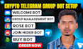 create group and setup a professional telegram bot for your crypto group