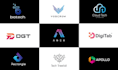 design outstanding technology, startup, security logo