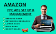 manage and optimize amazon ppc campaign, setup amazon ppc sponsored campaign