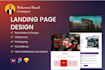 make modern ui ux design landing page on figma
