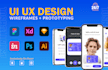 design wireframes, UI UX design, and prototypes using figma