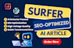 write surfer SEO optimized ai generated content with chatgpt