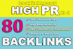 provide HQ 80 backlinks da 80 plus