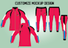 tracksuit or hoodie mockup design for sportswear clothing brand