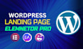 create landing pages using elementor pro
