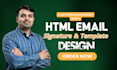 create clickable HTML email signature and template design