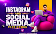 do 6 professional instagram post and social media post designs