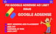 fix google adsense ad limit issues only in fifteen dollars
