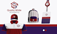 design custom education school college university academy logo with branding kit