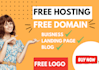 create a complete website free hosting domain and free logo