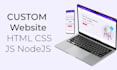 create a website using HTML, CSS, js, nodejs