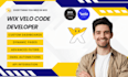 develop wix website using wix velo, wix code and databases