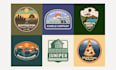 create vintage retro logo badge illustration