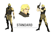 create comic and metal gear character concept art sheet