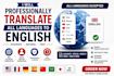 professionally translate all languages to english