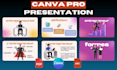 design powerpoint, google slides, canva pro presentation