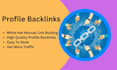 do high quality profile backlinks and manual SEO