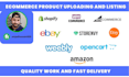 upload product manually or csv file to your shopify or bigcommerce store