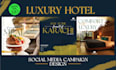 design luxury, modern hotel, restaurant, saloon social media posts