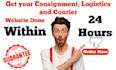 design consignment, courier logistics with tracking