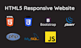 develop website php html css javascript bootstrap