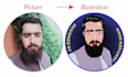 do vector tracing and face illustration of image and logo