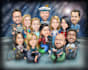draw group cartoon, caricature based on your photo