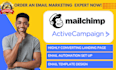 create mailchimp activecampaign landing page email template design automation