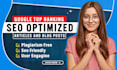 write SEO optimized articles and blog posts in english