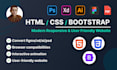 develop responsive website using html, css, js, bootstrap