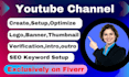 create and setup youtube channel and video upload
