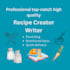 write a good quality recipe cookbook with  nutritional facts