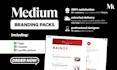 design your header, profile, and logo for medium