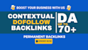 do high quality contextual dofollow backlinks da70