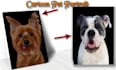 do custom vector cartoon pet portrait dog,cat portrait