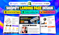 clone shopify landing page design in gempages or pagefly and advertorial pages