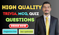 write 1000 high quality trivia mcq quiz questions on any topic