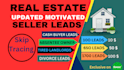 provide motivated seller leads list active cash buyers list  with skip trace