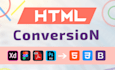 do psd, xd, figma to html css bootstrap website