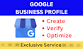 create google business profile, optimize, help to verify