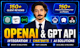integrate openai API for chat gpt and chatbot development