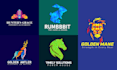 design a premium geometric or polygonal logo