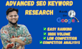 do  keyword search and competitor analysis for your website