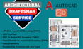 draw architectural 2d flor plan in auto cad