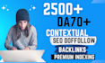 provide high quality contextual seo dofollow backlinks