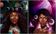 create african american goddess illustration